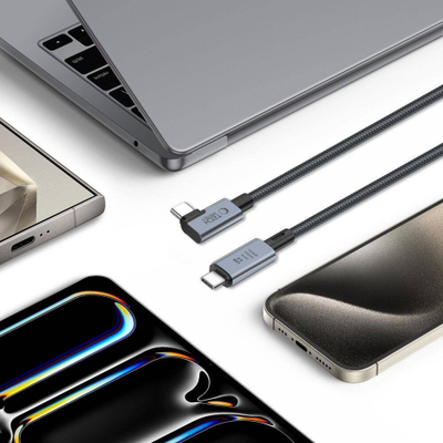 Kabllo USB Type C Tech-Protect UltraBoost Max L, USB 4.0, 240W PD, 150cm, gri