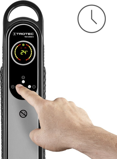 Ngrohës konvektor Trotec TCH 2050 E, digjital, me rrota, i zi