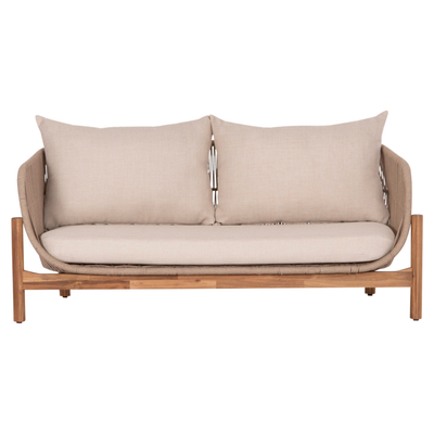 Divan kopshti SANJI HM6220, 2 vende, dru akacie dhe alumin, 168.5cm, bezhë