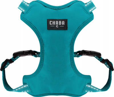 Qafore trupi për qen Chaba Guard Comfort S, e rregullueshme, me shirita reflektues, ngjyra teal