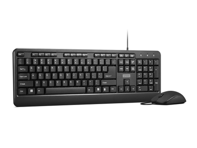 Set tastierë dhe mi Lenovo 160 Wired Combo US, me kabllo, layout US, i zi