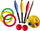Set zhonglimi SPARTAN Juggling, topa dhe unaza, shumëngjyrësh