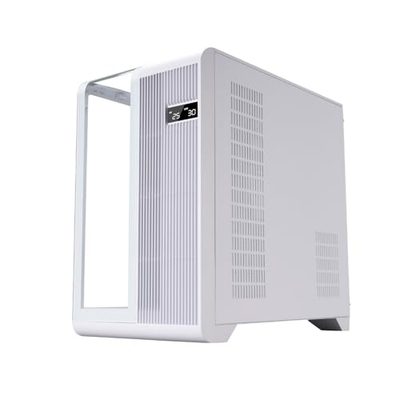 Kutia gaming 1ST PLAYER RT7 White Edition, triple tempered glass, deri 7 ventilatorë, e bardhë