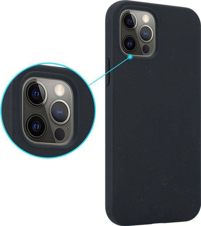 Maskë telefoni MX Eco për iPhone 14 Pro, që shkrihet vetë në natyrë, TPU i butë, e zezë