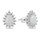 Set vathë dhe aksesor për qafore Brilio Silver SET244W, të argjendtë/bardhë