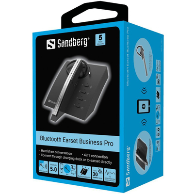 Kufje Bluetooth Sandberg Business Pro, me mikrofon, për zyrë, e zezë