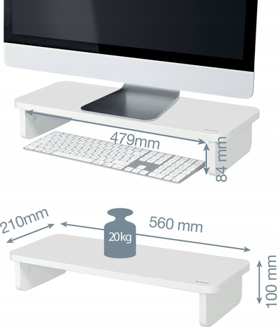 Stendë monitori Leitz Ergo, ergonomike, gri