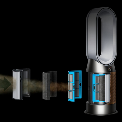 Pastrues ajri me ngrohje Dyson Purifier Hot+Cool HP09, Formaldehid, ekran LCD, bronz