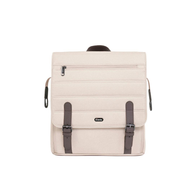 Çantë pelena iCandy Peach 7 Biscotti, shumë ndarje, rripa shpine, bezhë