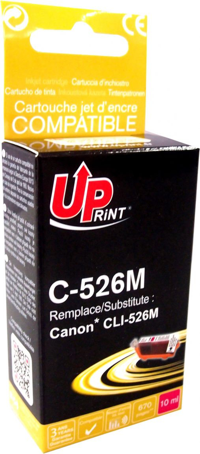 Kartutxh boje UPrint C-526M LI526M, magenta, për Canon PIXMA
