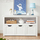 Organizues lodrash VASAGLE TOY STORAGE, 30x102x60cm, me rrota, i bardhë