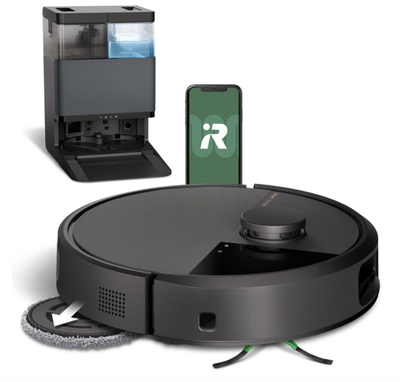 Robot fshesë iRobot Roomba Combo 505 Plus, AutoWash Dock, pastrim dhe larje, i zi