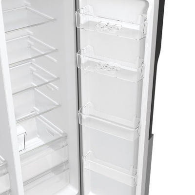 Frigorifer Side by Side Gorenje NRR9185ESXL, 550L, dispenser uji, inox argjendi