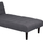 Divan këndor Zelda HM3154.01, 254x163x74 cm, shndërrohet në krevat, gri