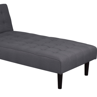 Divan këndor Zelda HM3154.01, 254x163x74 cm, shndërrohet në krevat, gri