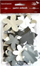 Set dekor lulesh DM KW107, 60 copë, 35–48mm, zi gri bardhë