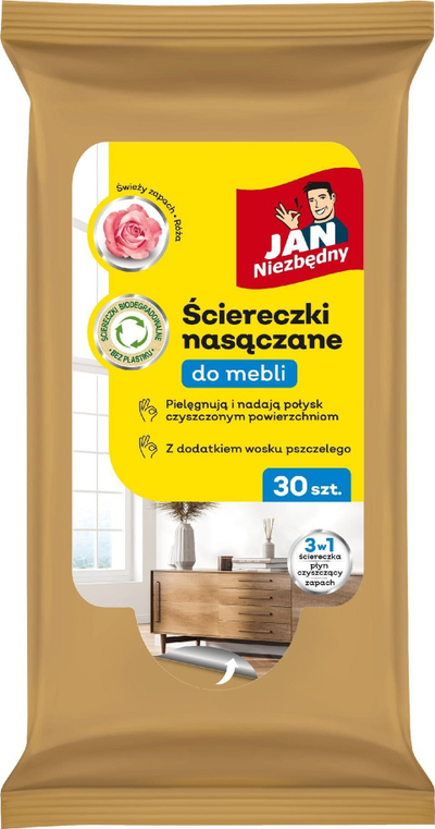 Lecka të lagura për mobilje Jan Niezbędny, 30 copë, me dyll natyral blete