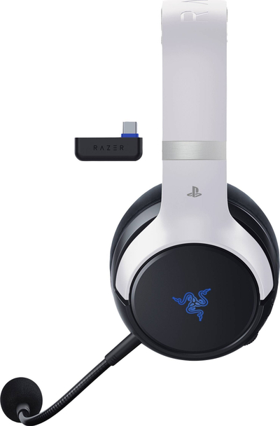 Kufje gaming Razer Kaira Pro Hyperspeed, pa tel, për PlayStation, bardh e zez