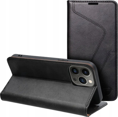 Këllëf telefoni Forcell F-Protect, tip libër, me RFID Blocker, për iPhone 13 Pro Max, i zi