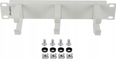 Organizues kabllosh KSH, 10", 3 mbajtëse metalike Type B, gri