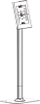 Stendë për tablet Neomounts FL15-650, për në dysheme, 9.7\"-11\", 126 cm, e bardhë