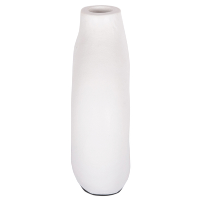 Vazo dekorative Clayvon 23,5x7x23,5Hcm (HM4404), bardhë
