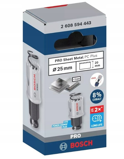 Sharrë rrethore Bosch 2608594443 PRO Sheet Metal PC Plus, 25mm, për metal