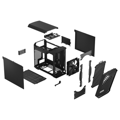 Kasë Fractal Design Torrent Nano Black Solid, e zezë