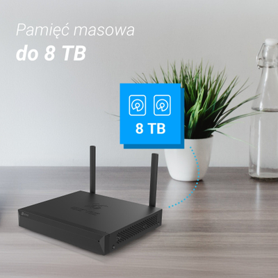 NVR безжичен Ezviz X5S CS-X5S(4W), 4 канали, 3K, 50Mbps, бел