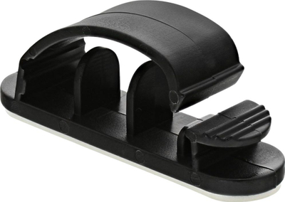 Organizer kabllosh InLine Holder 59970M, set 10 copë, i zi
