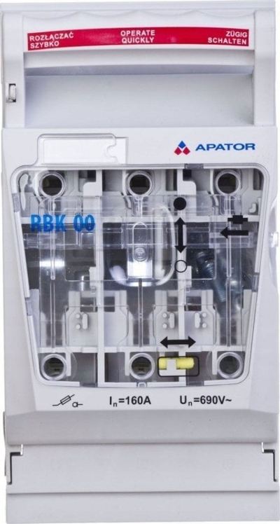 Çelës shkëputës me siguresë Apator, 160A, 690V AC, IP40