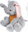 Lodër pelushi Smily Play Elephant, elefant pelushi, gri me rozë