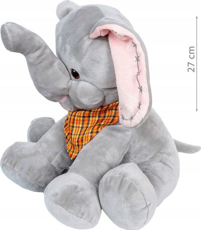 Lodër pelushi Smily Play Elephant, elefant pelushi, gri me rozë