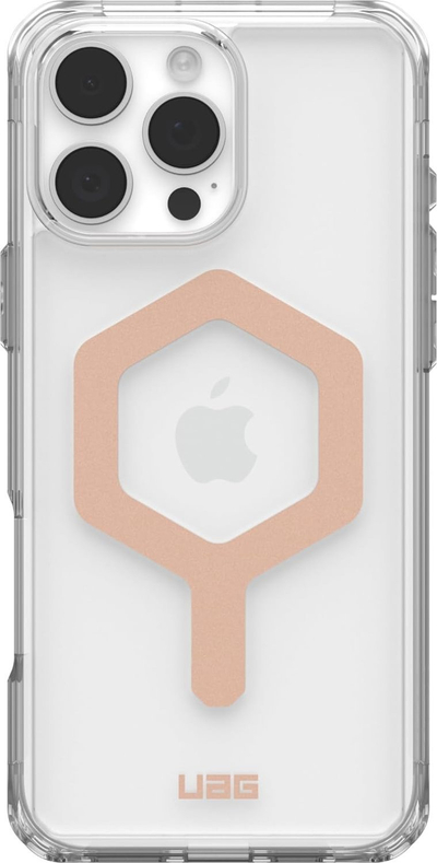 Kapak telefoni UAG Plyo Series për iPhone 16 Pro Max, MagSafe, transparent akull me ari rozë