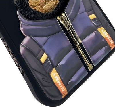 Mbulesë telefoni Nimmy për iPhone 15 Pro Max 6.7", dizajn Cool and Cute 2.0 Monkey, e zezë