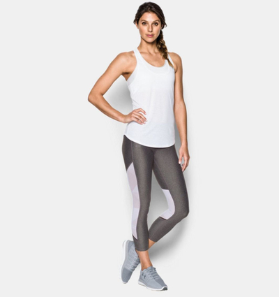 Легинси Under Armour HeatGear Armour Supervent Crop, за жени, големина XS, сива