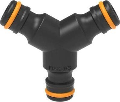 Shpërndarës uji Fiskars T-Piece Distributor Y FS1027070, universale, për zorrë kopshti, portokalli