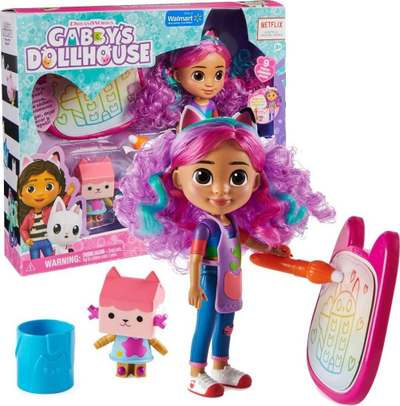 Set lodër Spin Master Gabby’s Dollhouse Rainbow Gabby Deluxe, me kukull dhe gjëra për vizatim, shumëngjyrësh