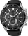 Ora dore Casio Edifice EFV-620L-1AVUEF, kronograf, rrip lëkure, e zezë
