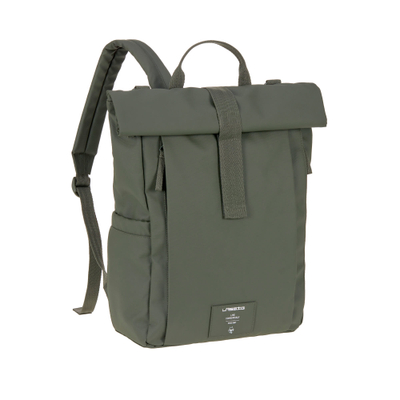 Çantë shpine Lassig Rolltop Backpack, për prindër, e gjelbër olive