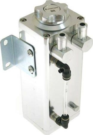 Depozitë vaji TurboWorks Oil Catch Tank, 1L, alumin, argjend