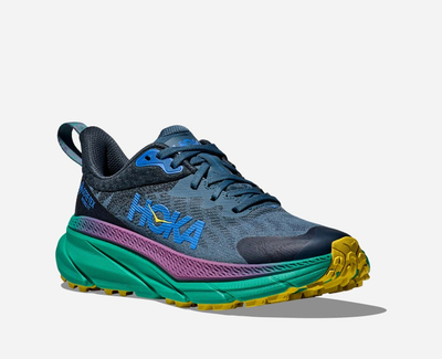 Atlete trail Hoka Challenger ATR 7 GTX, për femra, sintetike tekstil, Real Teal Tech Green