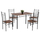 Set ngrënieje Praiory 5-pjesësh 110x60x74Hcm (HM18005.01), zezë