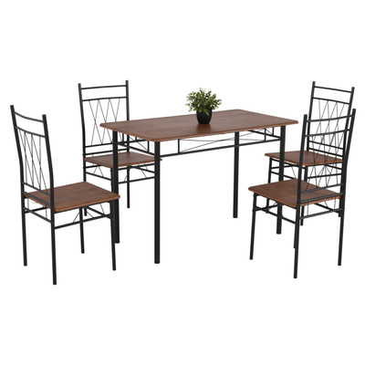 Set ngrënieje Praiory 5-pjesësh 110x60x74Hcm (HM18005.01), zezë