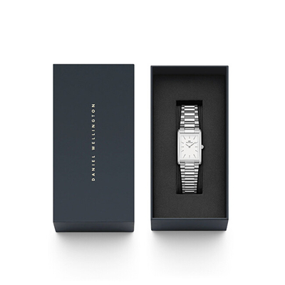 Orë dore për femra Daniel Wellington Bound 35x24, e argjendtë