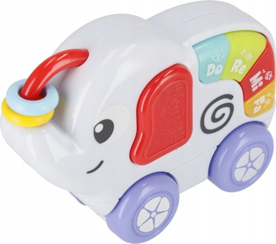 Музичка играчка BAM BAM музичко слонче 482392, со светла, многуобојна