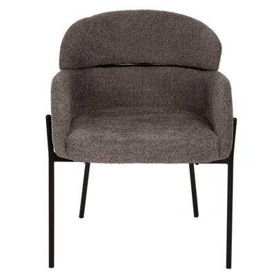 Kolltuk Wolf 58x58x80Hcm (HM8583.01), gri/ zezë