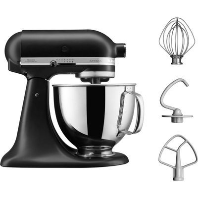 Mikser planetar KitchenAid Artisan 5KSM125, 4.8L, 10 shpejtësi, i zi mat