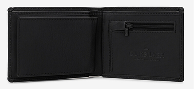 Quiksilver New Miss Dollar II Двократен Кожен Паричник - Црн