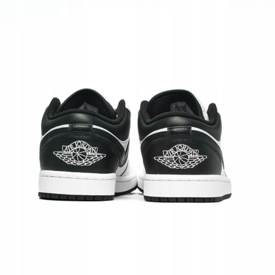 Atlete basketbolli Nike Air Jordan 1 Low, lëkurë, bardh e zi